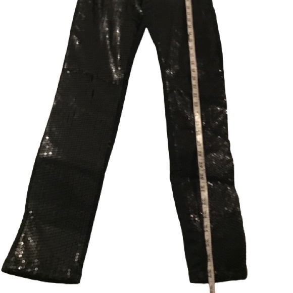 ⭐️NEW Sexy Sequin Womens Dollhouse 5 Small Black Embellished Luxe Denim Pants - Picture 7 of 11